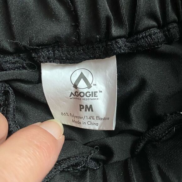 Agogie Wearable Resistance +40 Pants Black Stretchy Womens Size PM Petite Medium - Picture 7 of 8